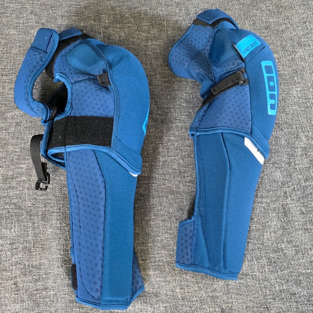 ION K-Pact Select Knee Shin Guards XL Ocean Blue MTB Downhill Mountain Bike Gear